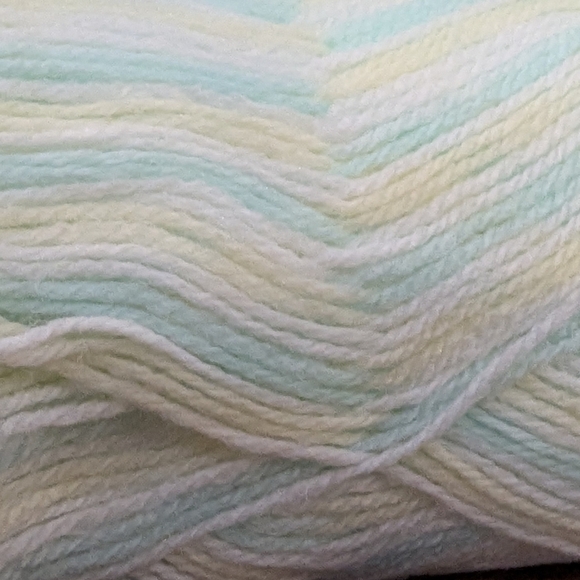 Vintage sayelle baby yarn pastel variegated mint yellow & white 4 skiens 200 g - Picture 10 of 10